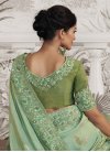 Embroidered Work Jacquard Silk Designer Traditional Saree - 2