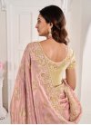 Fancy Fabric Embroidered Work Designer Contemporary Style Saree - 4