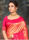 Kanjivaram Silk Orange and Rose Pink Trendy Classic Saree For Ceremonial - 1