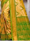 Green and Mustard Traditional Designer Saree - 2