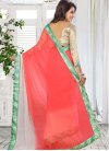 Off White and Tomato  Traditional Saree - 2