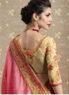 Coral and Pink Trendy Classic Saree For Festival - 2