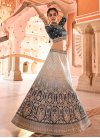 Grey and Silver Color Embroidered Work Trendy Designer Lehenga Choli - 1