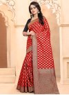 Banarasi Silk Thread Work Trendy Saree - 1