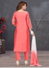 Chanderi Silk Embroidered Work Readymade Salwar Kameez - 1