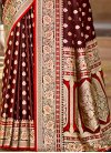 Satin Silk Woven Work Trendy Classic Saree - 1