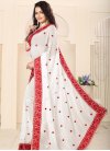 Faux Georgette Embroidered Work Classic Saree - 1