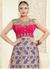 Cream and Rose Pink Net Readymade Designer Suit For Ceremonial - 2