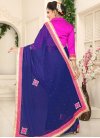 Lace Work  Faux Georgette Contemporary Style Saree - 2