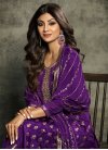 Shilpa Shetty Jacquard Pant Style Designer Salwar Suit - 1