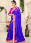 Blue and Magenta Classic Saree For Casual - 1