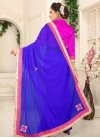 Blue and Magenta Classic Saree For Casual - 2