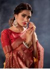 Gold and Red Woven Work Designer Traditional Saree - 1
