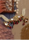 Charismatic Brass Kundan Work Jewellery Set For Party - 1