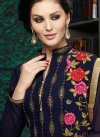Embroidered Work Faux Georgette Pant Style Salwar Suit - 1