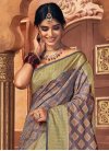 Patola Silk Woven Work Grey and Red Contemporary Style Saree - 1