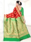 Thread Work Banarasi Silk Contemporary Style Saree For Festival - 2