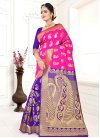 Thread Work Banarasi Silk Half N Half Trendy Saree - 1
