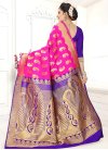 Thread Work Banarasi Silk Half N Half Trendy Saree - 2