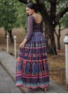 Chanderi Silk Digital Print Work Floor Length Trendy Gown - 1