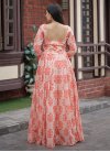 Chanderi Silk Digital Print Work Floor Length Gown - 3