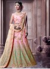 Mint Green and Pink Embroidered Work Trendy Lehenga - 1