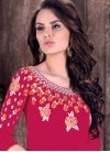 Lustrous Embroidered Work Cotton Semi Patiala Salwar Kameez For Ceremonial - 1
