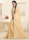 Demure Faux Chiffon Embroidered Work Trendy Classic Saree - 2