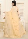 Demure Faux Chiffon Embroidered Work Trendy Classic Saree - 1