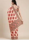 Digital Print Work Dola Silk Traditional Designer Saree - 2