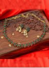 Versatile Green and Maroon Stone Work Gold Rodium Polish Jewellery Set - 1