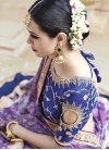 Delectable Lace Work Traditional Saree - 1