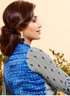Shilpa Shetty Blue Abstract Print Work Pant Style Designer Salwar Suit - 1