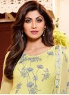 Blooming Faux Georgette Shilpa Shetty Straight Suit - 1