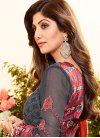 Noble Black Embroidered Work Shilpa Shetty Pant Style Straight Salwar Suit - 1