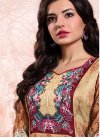 Brown and Maroon Cotton Satin Palazzo Straight Salwar Suit For Festival - 2