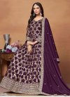 Jacquard Silk Long Length Anarkali Salwar Suit - 1