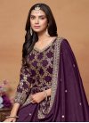 Jacquard Silk Long Length Anarkali Salwar Suit - 3
