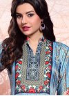 Bedazzling  Cotton Satin Palazzo Straight Suit For Festival - 1