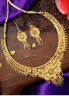 Arresting Gold Rodium Polish Stone Work Alloy Jewellery Set For Ceremonial - 1