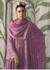 Chinon Pant Style Classic Salwar Suit For Party - 1