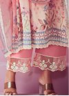 Chinon Off White and Salmon Pant Style Designer Salwar Suit - 2