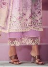 Mauve and Off White Chinon Pant Style Designer Salwar Suit - 2