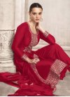 Dola Silk Palazzo Style Pakistani Salwar Suit - 1