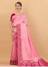 Pink and Rose Pink Art Silk Designer Traditional Saree - 1