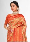 Gold and Red Traditional Designer Saree - 1