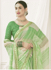 Mint Green and Off White Traditional Designer Saree - 2