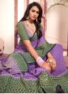 Green and Violet Designer Traditional Saree - 2