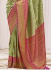 Mint Green and Rose Pink Trendy Classic Saree - 2
