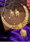 Mystic Stone Work Gold Rodium Polish Alloy Jewellery Set For Ceremonial - 1